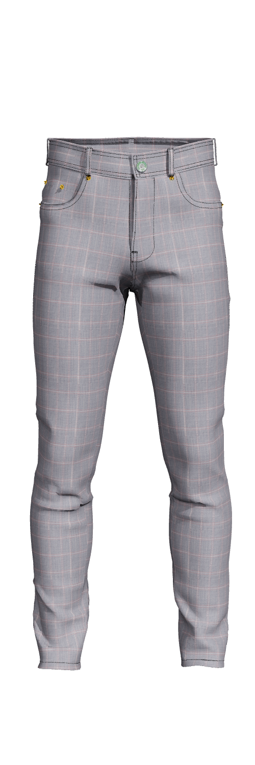 Custom Jeans - Light Check fabric for jeans